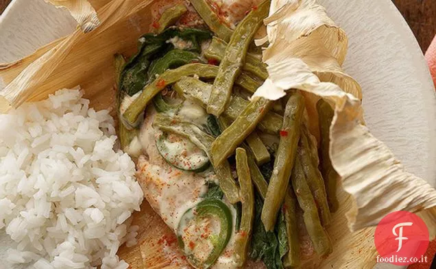 Pesce gatto & Nopales in bucce di mais
