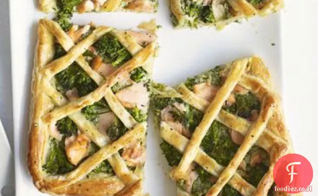 Crostata di salmone e broccoli