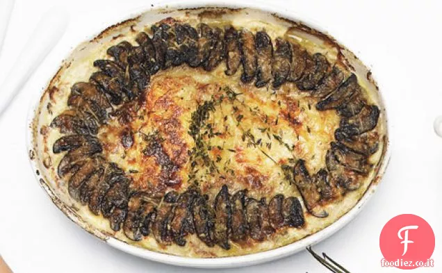 Gratin di patate e funghi