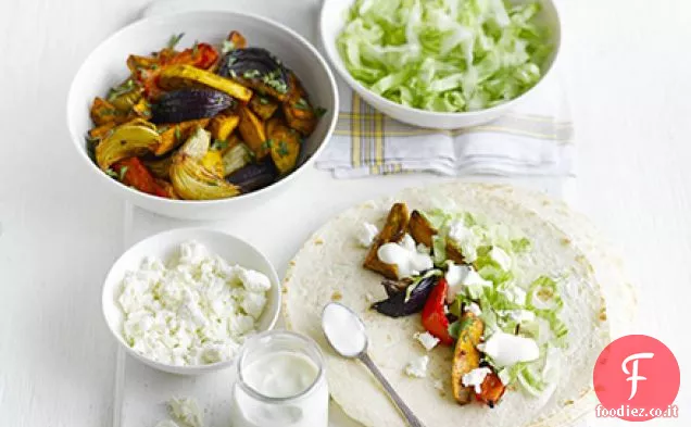 Fajitas di patate dolci al forno