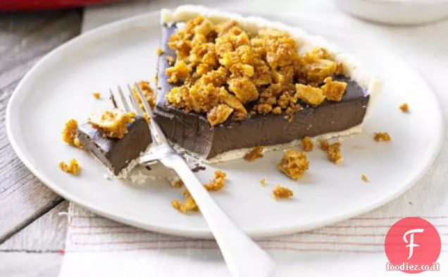 Crostata al cioccolato con nido d'ape