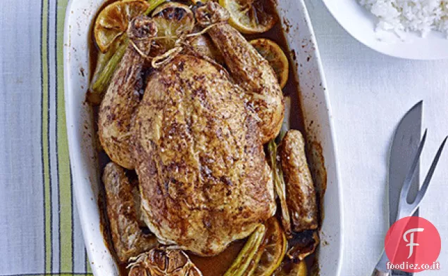 Cinque spezie, soia e limone pollo arrosto