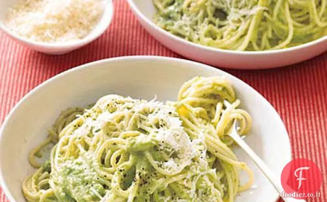 Spaghetti con Pesto cremoso di Broccoli