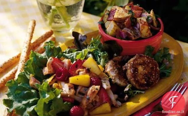 Insalata di pollo e frutta
