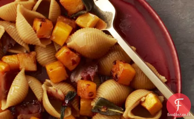 Pasta con Pancetta, Zucca e Salvia