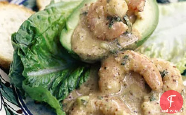 Avocado ripieni di gamberetti Rémoulade