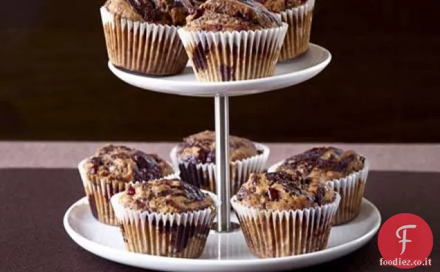 Muffin al cioccolato e mirtillo magro