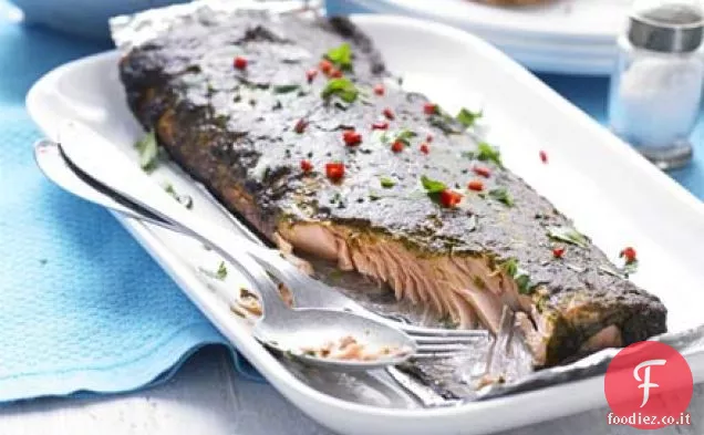 Salmone affumicato chermoula