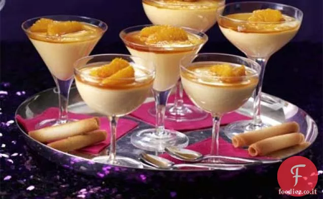 Mousse al caramello e all'arancia