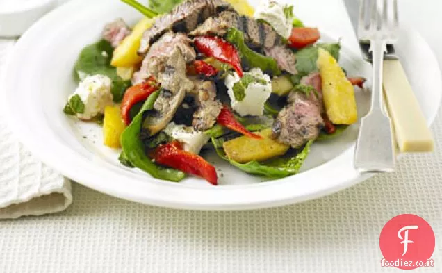 Insalata di agnello, feta e menta