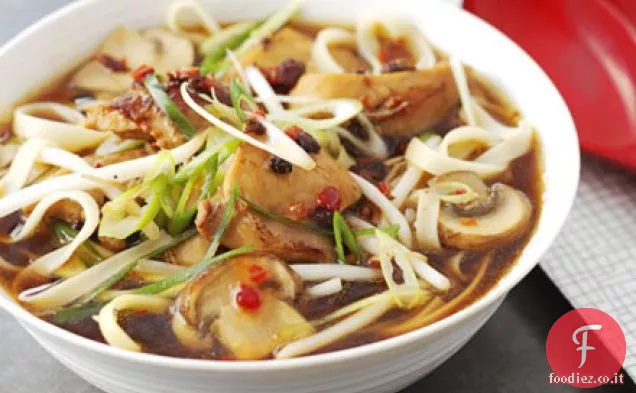 Veloce e facile hot-and-sour zuppa di pollo noodle