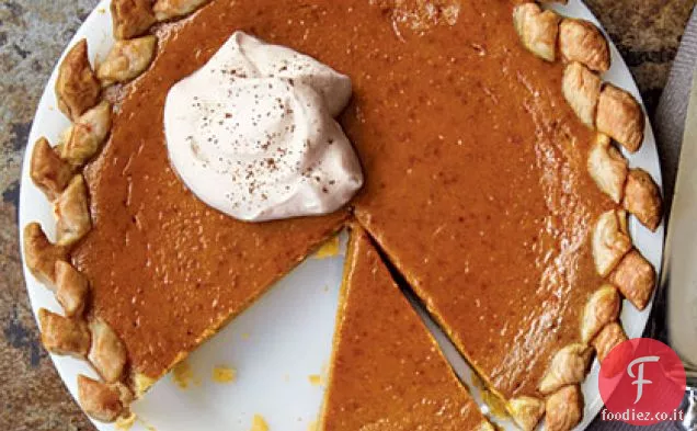 Torta di zucca con panna montata alla vaniglia