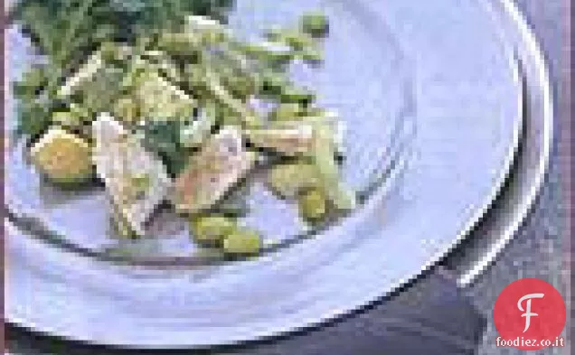 Insalata di pollo e avocado con soia