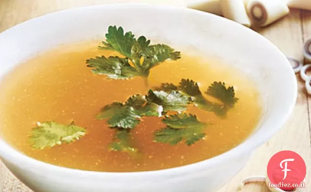 Limone, brodo di pollo profumato