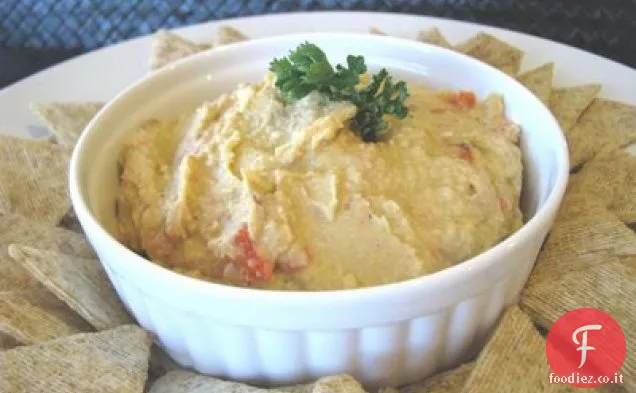 Hummus di aglio e pepe rosso arrostito