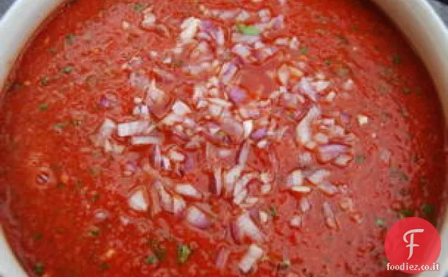 Gazpacho di pepe rosso grintoso