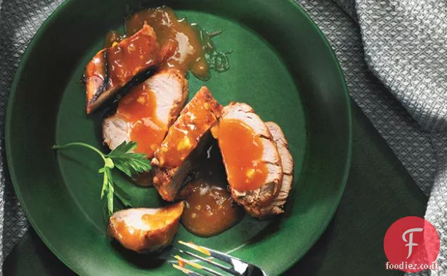 Filetto di maiale arrosto con glassa di Miso all'albicocca