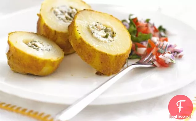 Ricotta al forno-patate tandoori ripiene