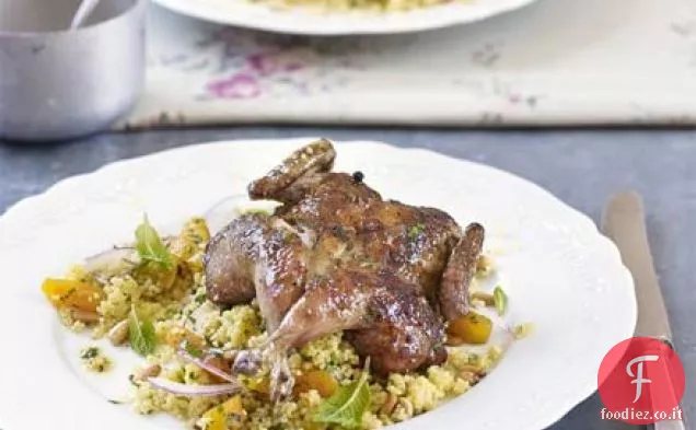 Couscous fruttato e quaglia speziata