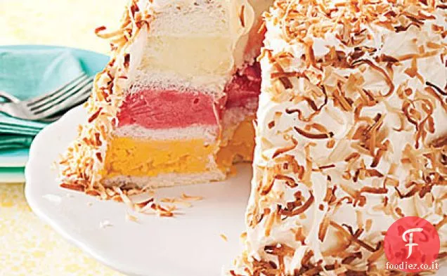 Torta di sorbetto tropicale