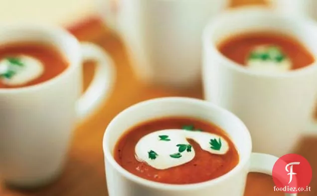Zuppa di peperoni rossi arrostiti-Pomodoro