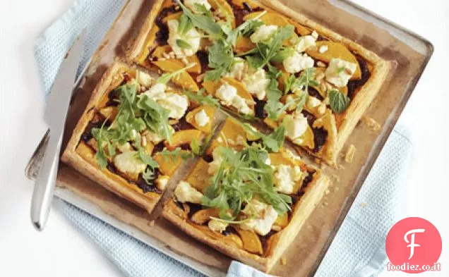 Crostata di zucca, feta e pinoli