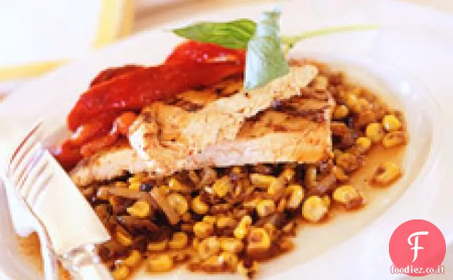 Pollo alla griglia con Peperoncino e Basilico