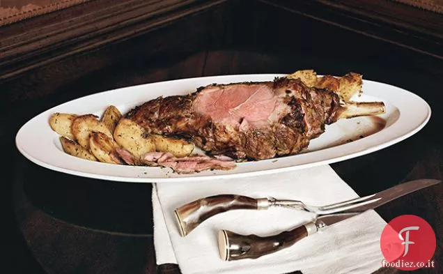 Coscia di agnello arrosto con patate Yukon Gold