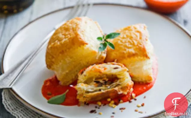 Pancetta, Cipolla Caramellata & Kalamata Pasta Sfoglia “ravioli” Wi