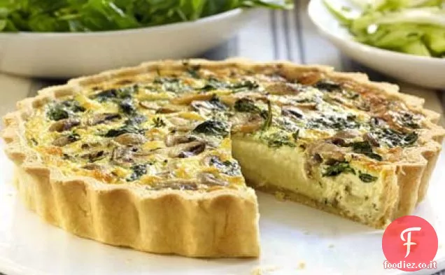 Crostata di spinaci ai funghi