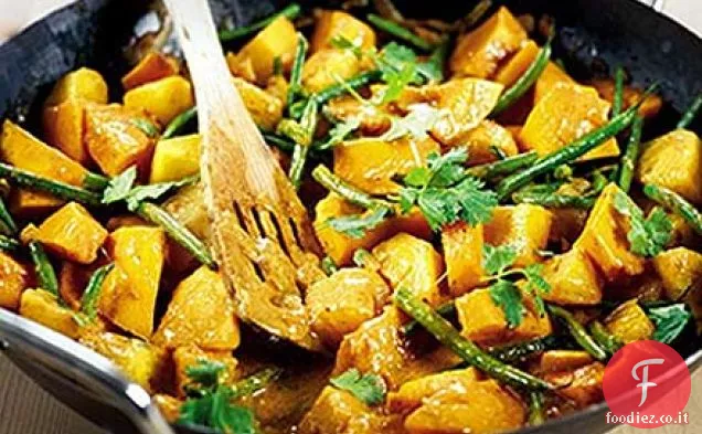 Curry tailandese di zucca e ananas
