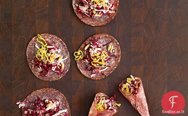 Fagottini Soppressata con Radicchio e Formaggio di Capra