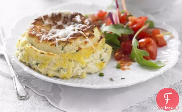 Soufflé al formaggio due volte al forno
