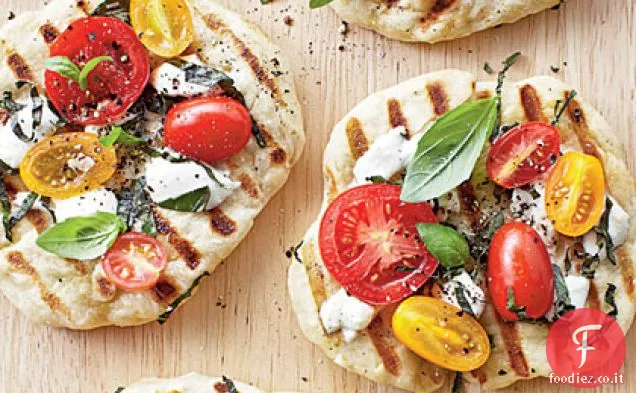 Pizzette al Pomodoro e Basilico alla griglia