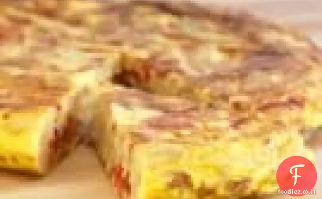 Tortilla di patate e peperoni arrostiti