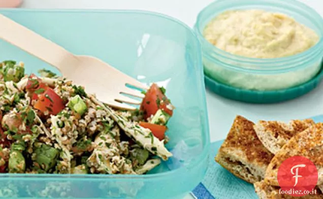 Tabbouleh con pollo e pepe rosso