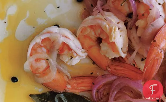 Gamberetti in escabèche