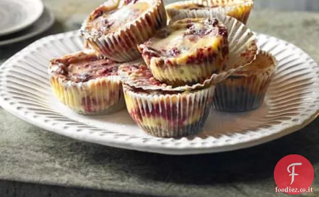 Cranberry ripple formaggio-cupcakes