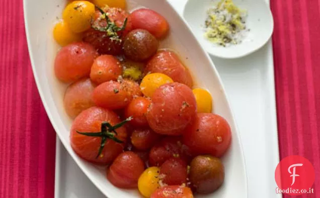 Vodka-Pomodori a spillo con sale di limone
