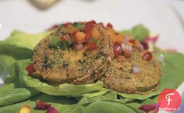 Insalata Kentucky Bibb con pomodori verdi fritti