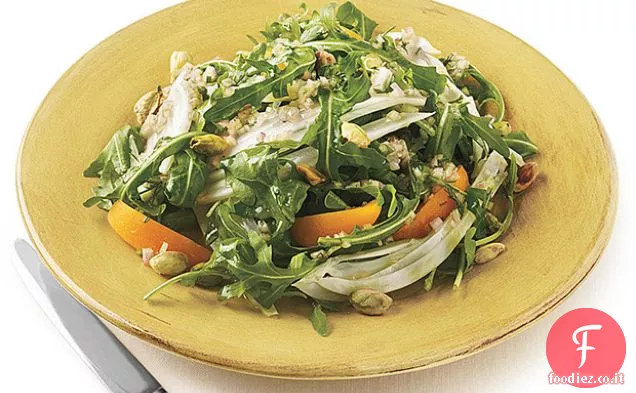 Insalata di rucola, finocchio e albicocca