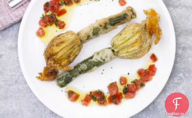 Fiori di zucca ripieni