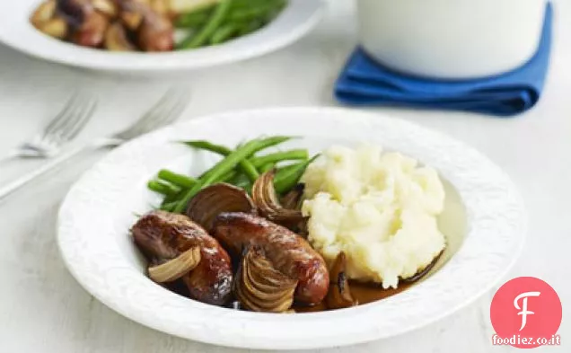 Salsicce con sugo di cipolla veloce