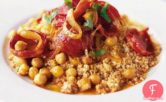 Couscous con chorizo e ceci