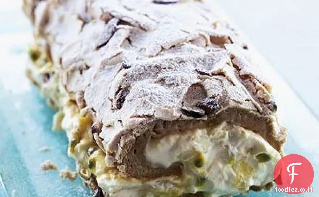 Mango e frutto della passione pavlova involtino