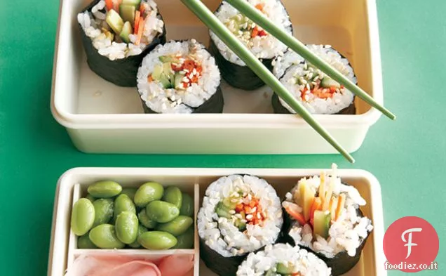 Involtini di sushi vegetariano