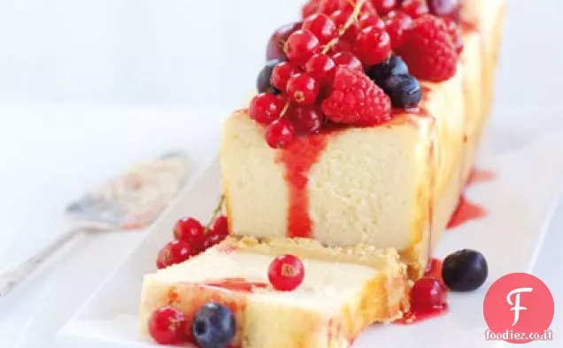 Fetta di cheesecake di Berry shortbread