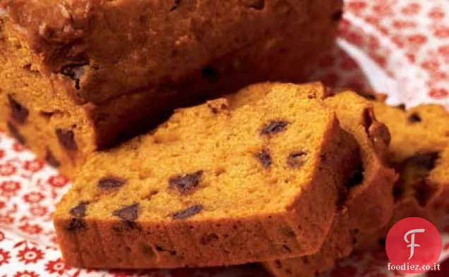 Pane di zucca con gocce di cioccolato