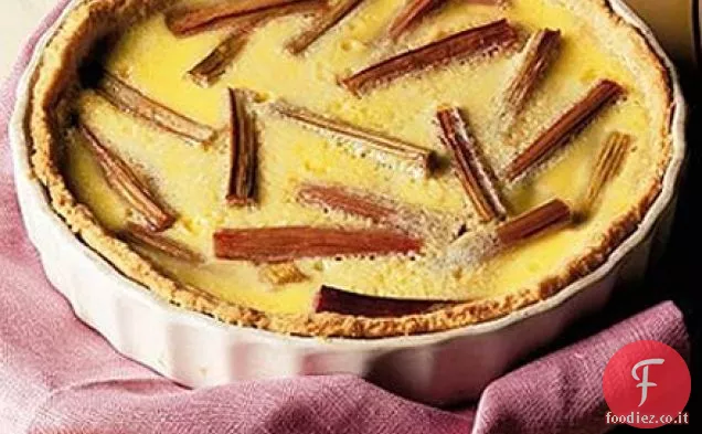 Crostata di crema al rabarbaro