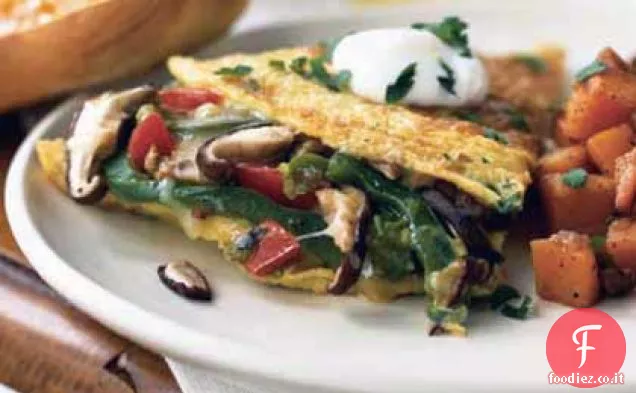 Frittata di Funghi e Peperoni con Fontina